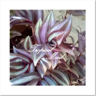 Purple leaves tropical mood Posters and Art